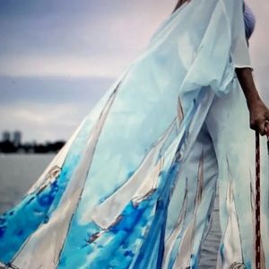 🆕🆕Beautiful Blue & White with Sail boats Cover Up
With pants